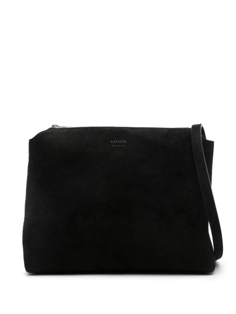 KHAITE The Lina suede crossbody bag - Black von KHAITE