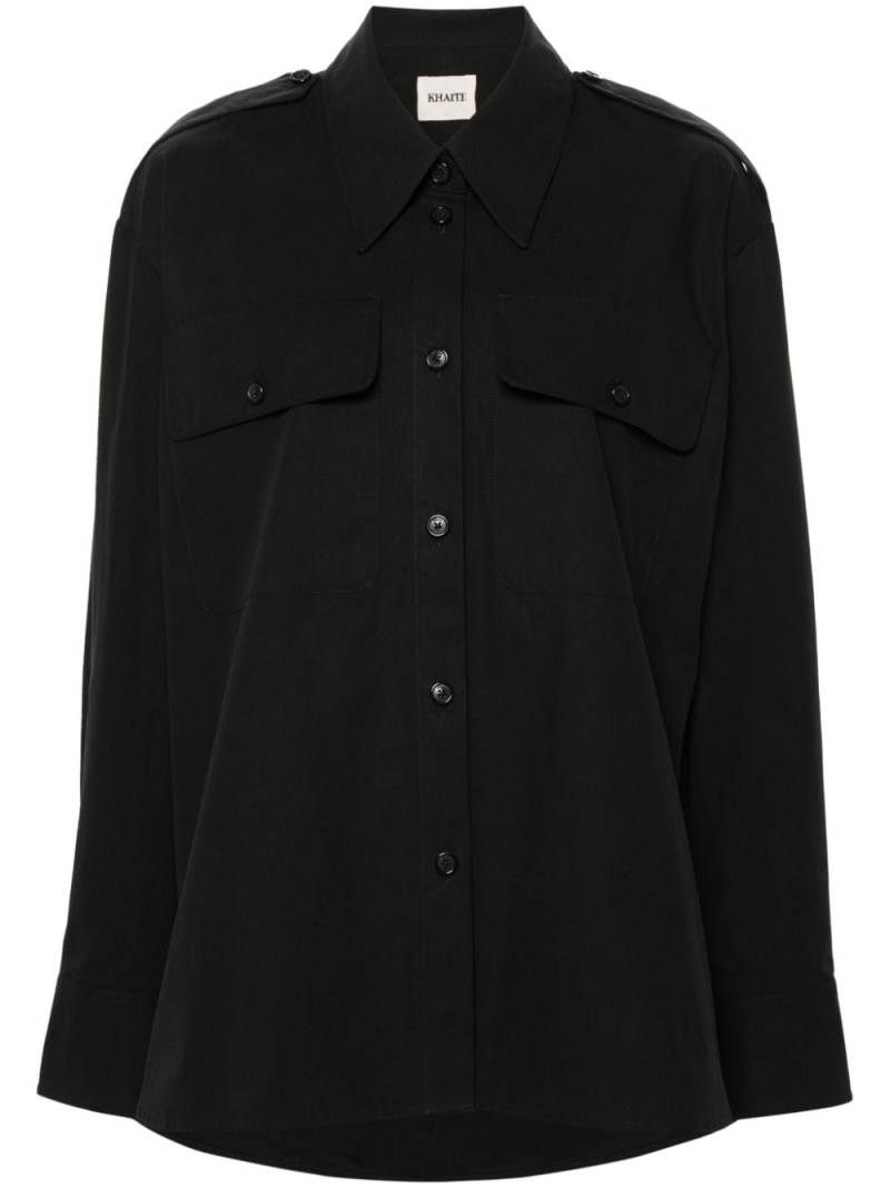 KHAITE The Missa cotton shirt - Black von KHAITE