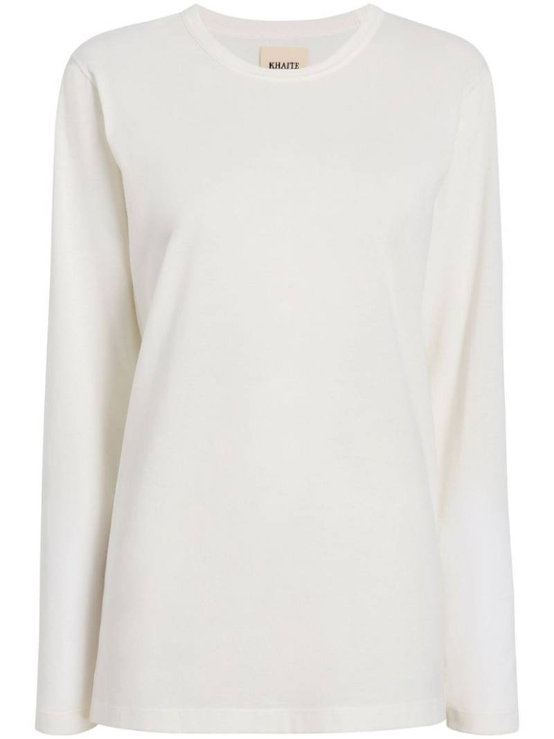 KHAITE The Morton jersey top - White von KHAITE