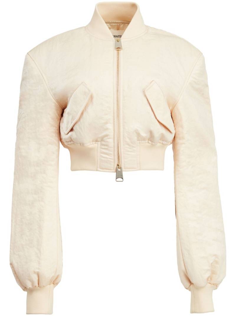 KHAITE The Reggie cropped bomber jacket - Neutrals von KHAITE