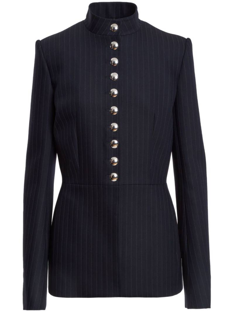 KHAITE The Samuel pinstriped jacket - Blue von KHAITE