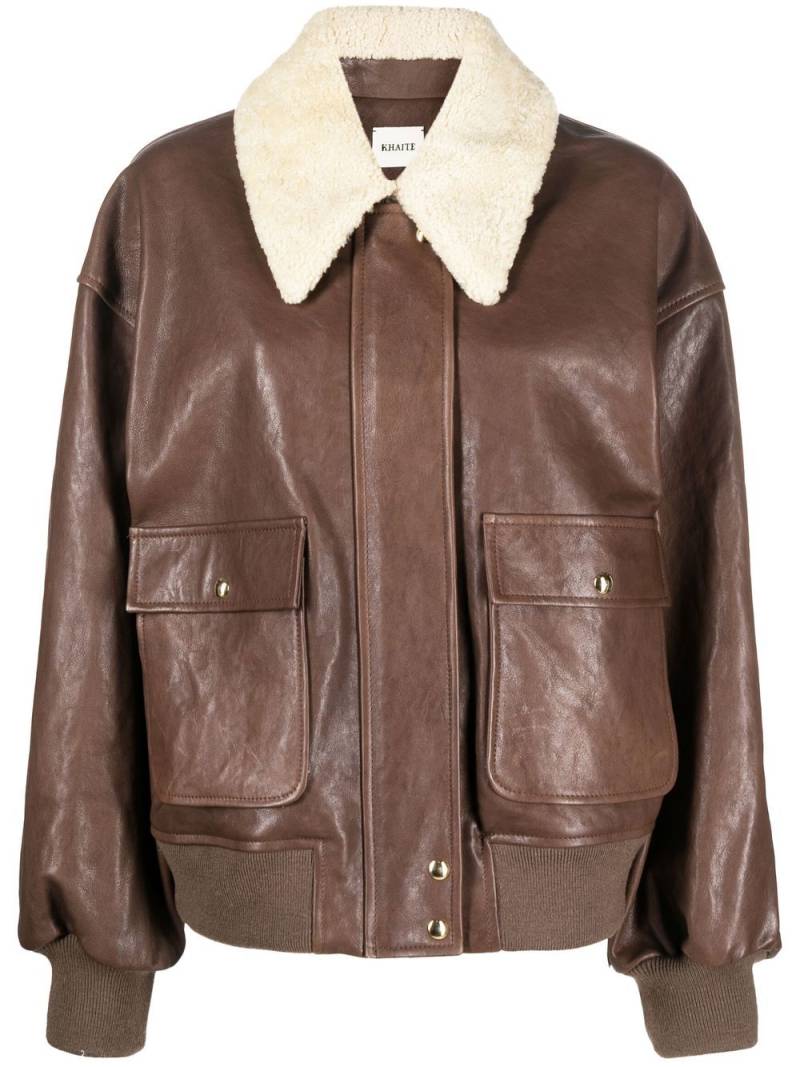 KHAITE The Shellar lambskin jacket - Brown von KHAITE