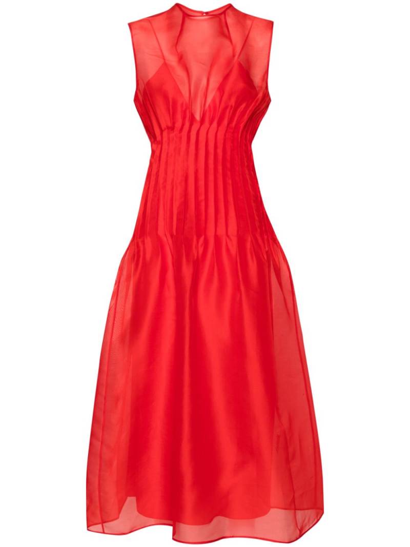 KHAITE The Wes silk midi dress - Red von KHAITE