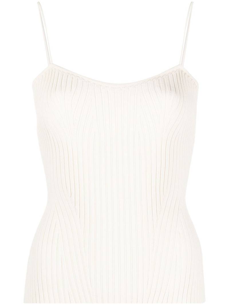 KHAITE The Ziggy knitted top - White von KHAITE