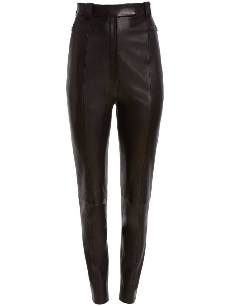 KHAITE Waylin pintucked high-waisted trousers - Brown von KHAITE