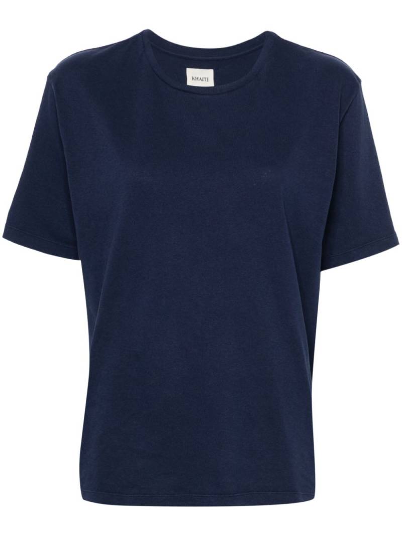 KHAITE crew-neck cotton T-shirt - Blue von KHAITE