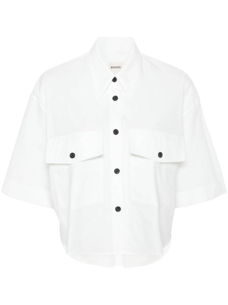 KHAITE high-low hem cotton shirt - White von KHAITE