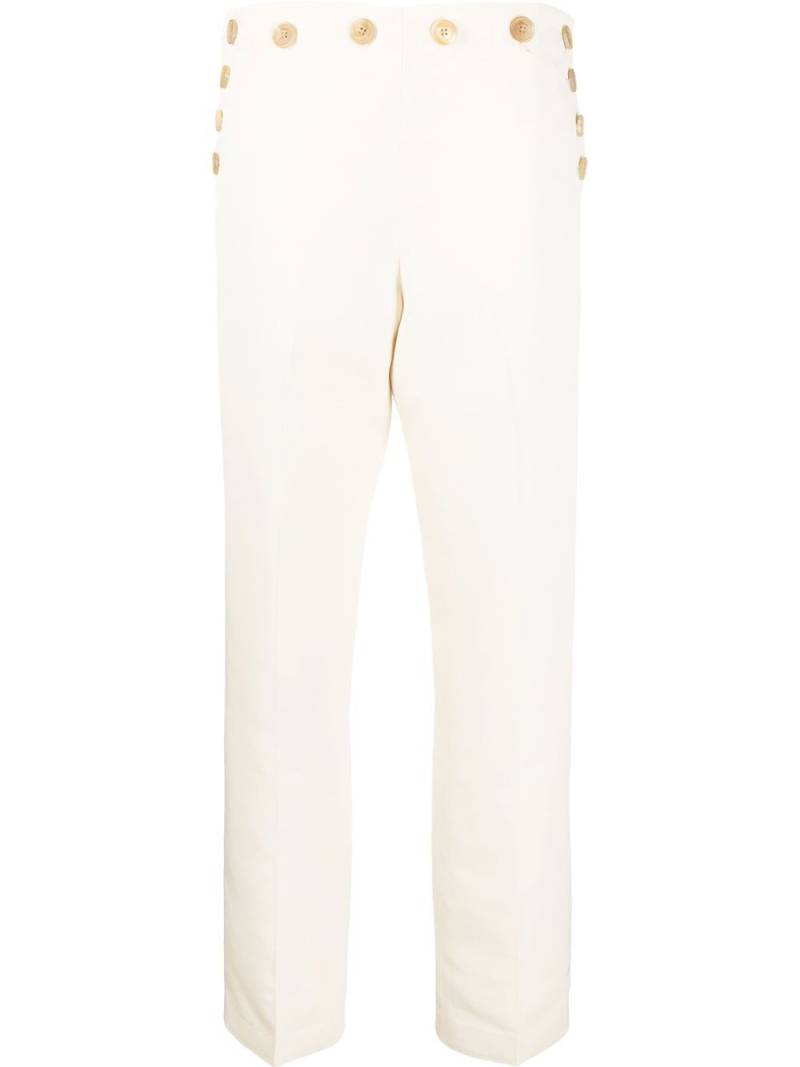 KHAITE high-waist silk trousers - Neutrals von KHAITE