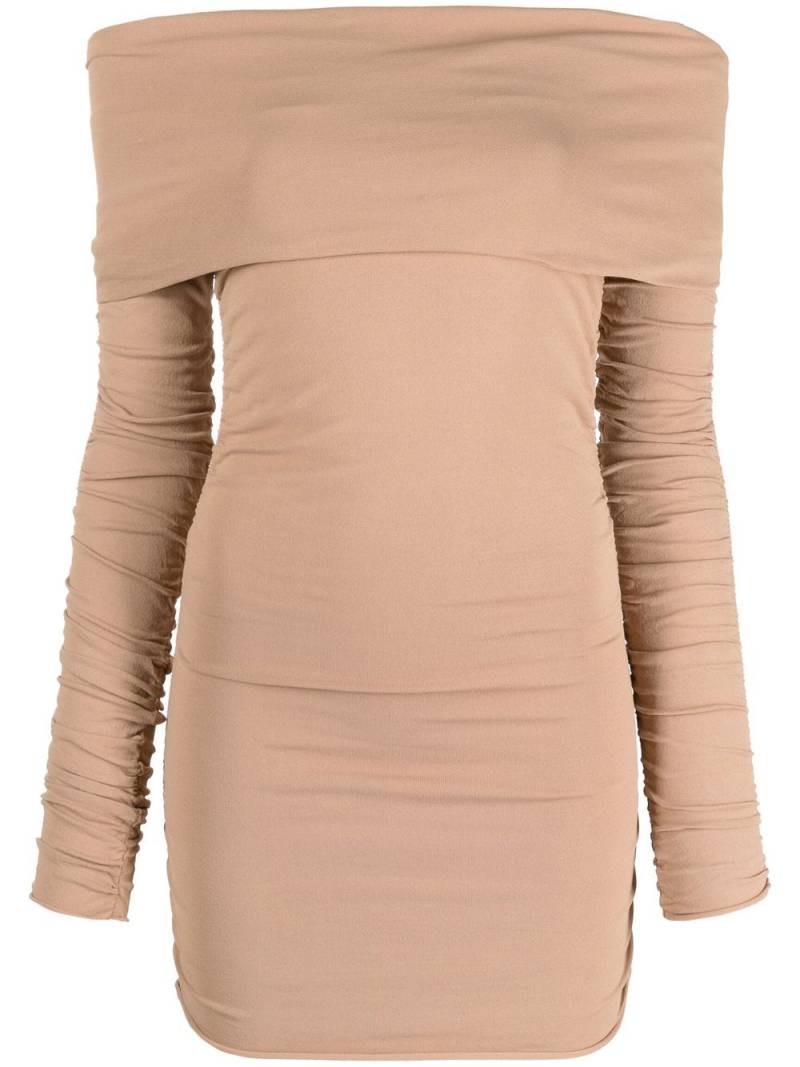 KHAITE off-shoulder long-sleeved top - Brown von KHAITE