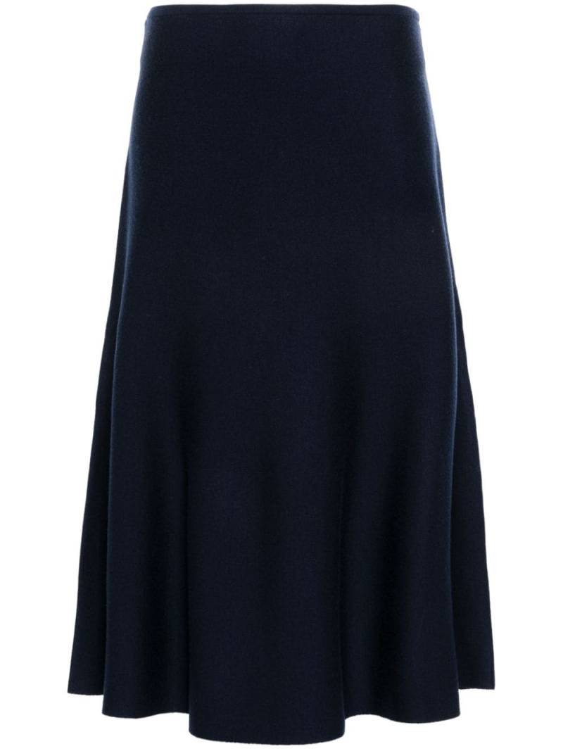 KHAITE peplum-hem knitted skirt - Blue von KHAITE