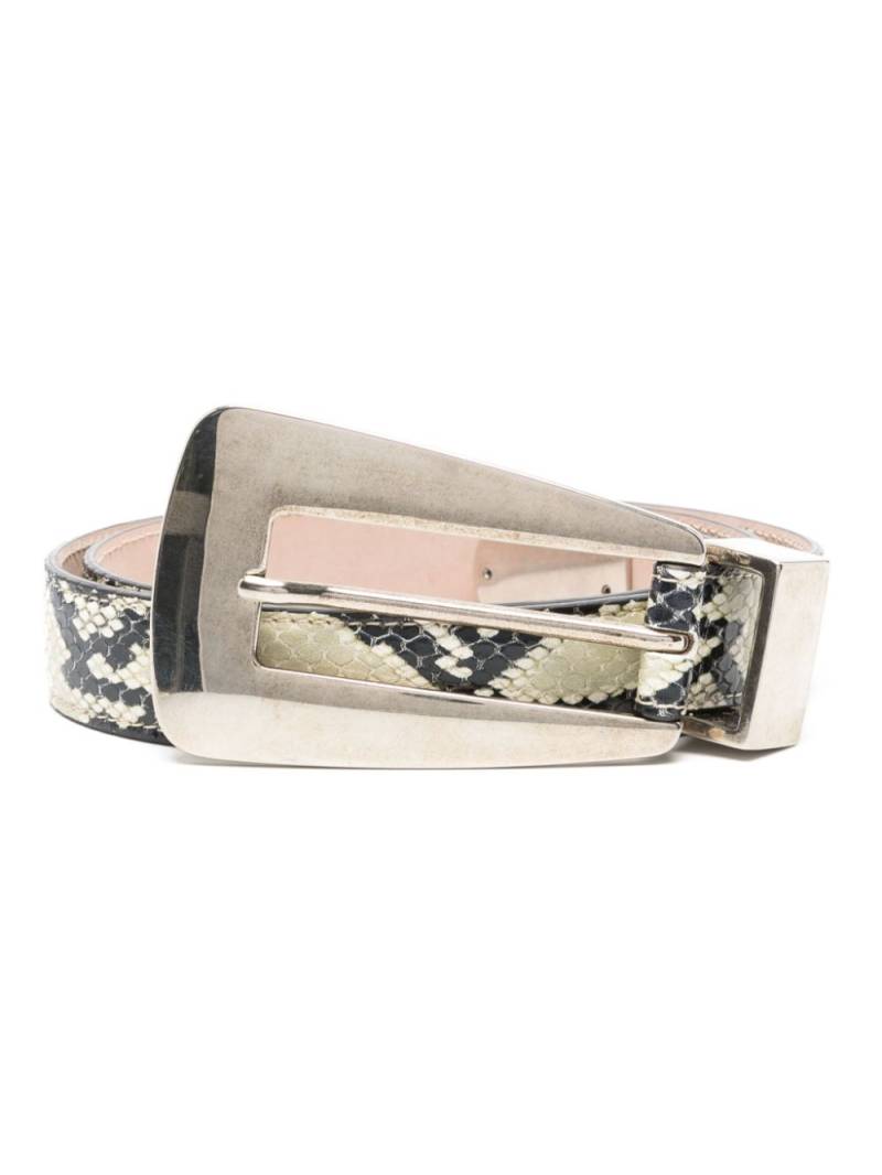 KHAITE snakeskin-effect belt - Neutrals von KHAITE