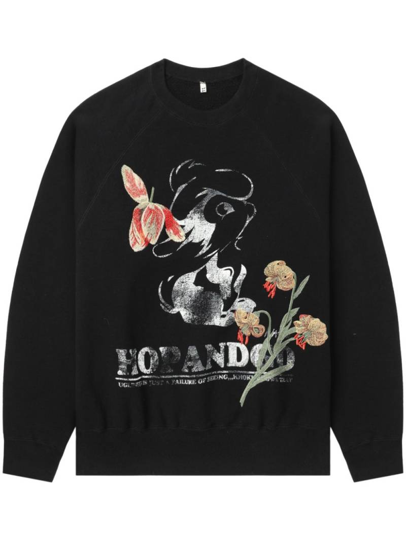 KHOKI floral-print sweatshirt - Black von KHOKI