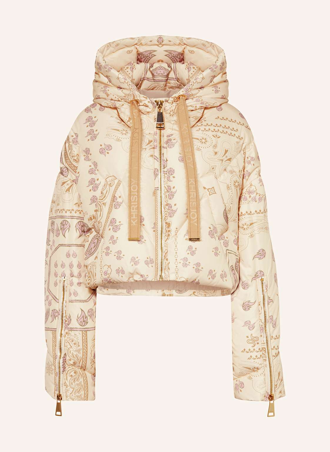 Khrisjoy Cropped-Daunenjacke Bandana beige Khrisjoy Cropped-Daunenjacke Bandana beige von KHRISJOY