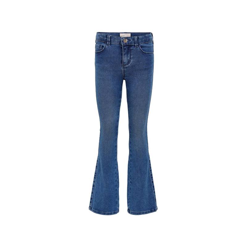 Jeans, Flared Leg Fit Mädchen Blau Denim Dunkel 128 von KIDS ONLY