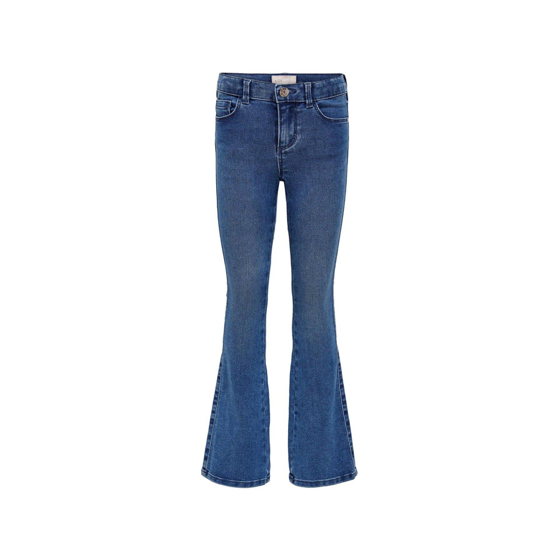 Jeans, Flared Leg Fit Mädchen Blau Denim Dunkel 140 von KIDS ONLY