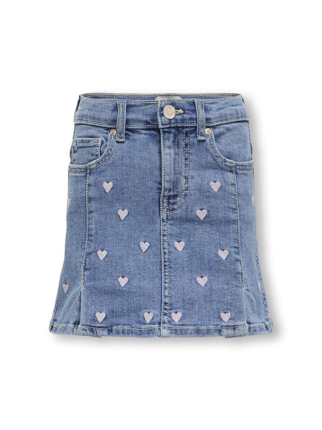 KIDS ONLY Jeansrock »KOGHOXTON HEART EMBROIDERY DNM SKIRT« von KIDS ONLY