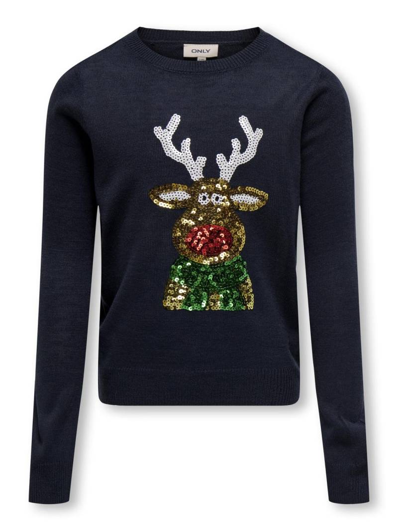 KIDS ONLY Rundhalspullover »KOGXMAS LS O-NECK MIX DETAIL BOX KNT« von KIDS ONLY