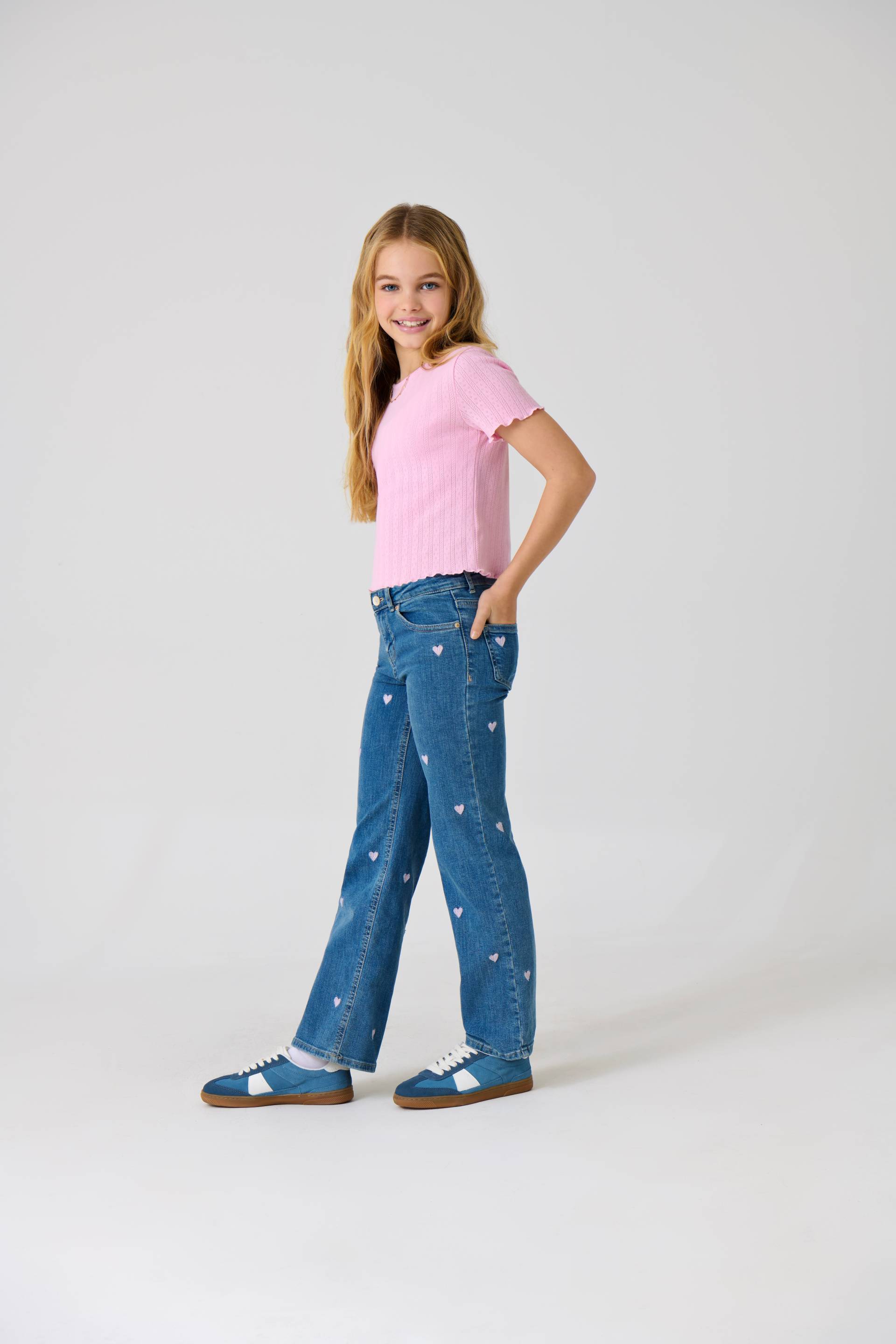 KIDS ONLY Weite Jeans »KOGJUICY WIDE LEG HEART EMB DNM JEANS« von KIDS ONLY