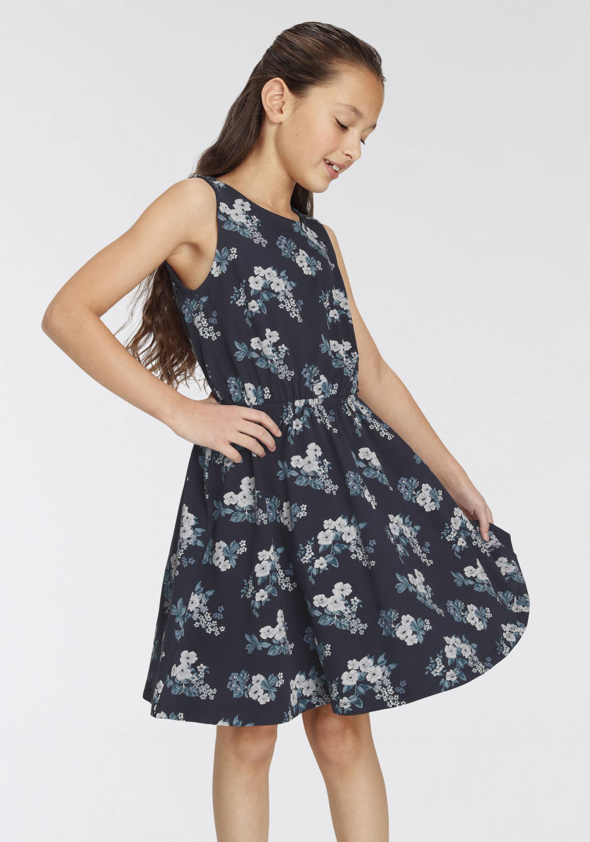 KIDSWORLD Jerseykleid »- Skaterkleid mit Blumen bedruckt«, festliche Anlässe, kniefreie Länge, modisch, aus Jerseystoff KIDSWORLD Jerseykleid »- Skaterkleid mit Blumen bedruckt«, festliche Anlässe, kniefreie Länge, modisch, aus Jerseystoff von KIDSWORLD