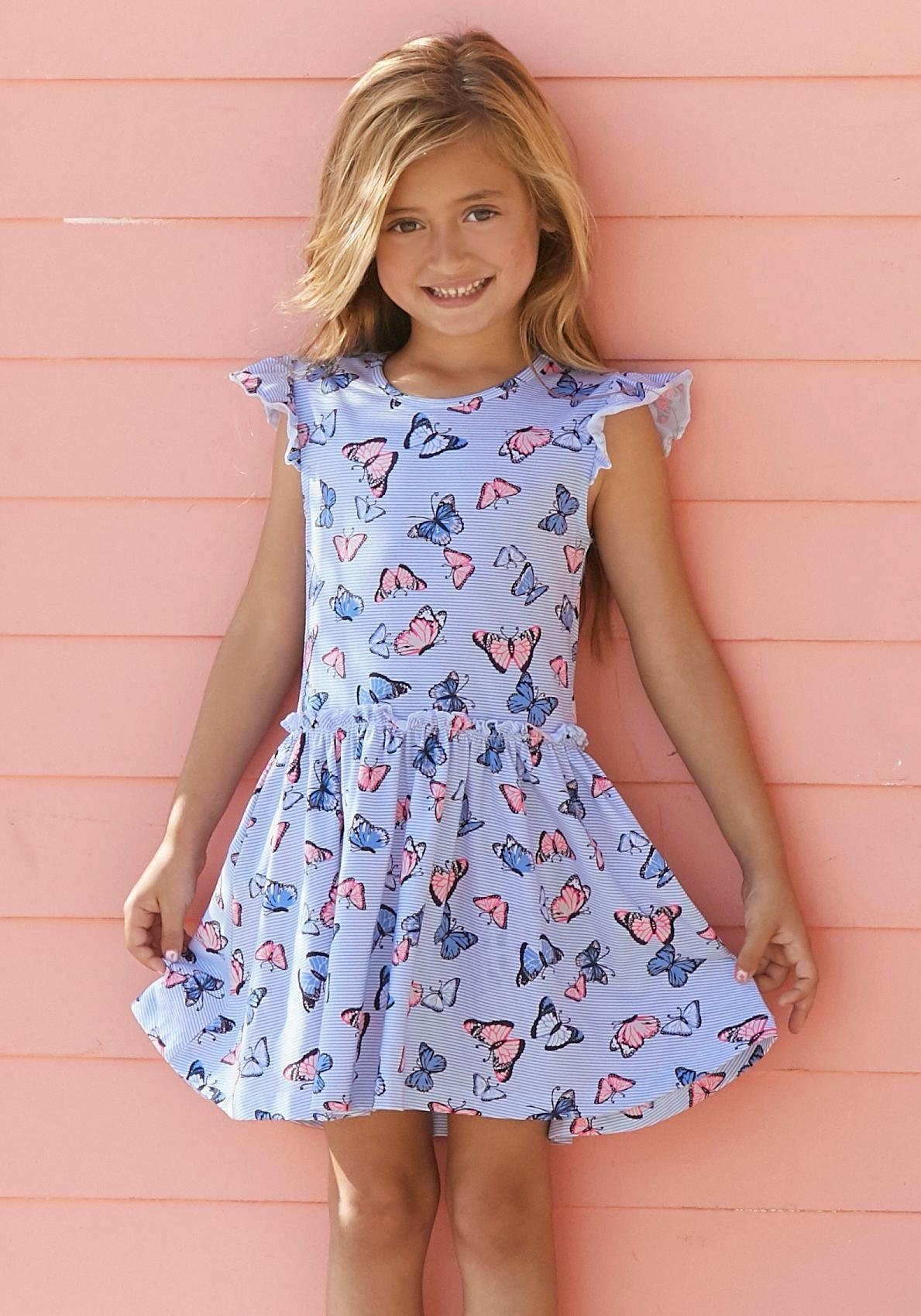 KIDSWORLD Jerseykleid »für kleine Mädchen«, sommerliche Anlässe und Partys, kniefreie Länge, modische Note von KIDSWORLD