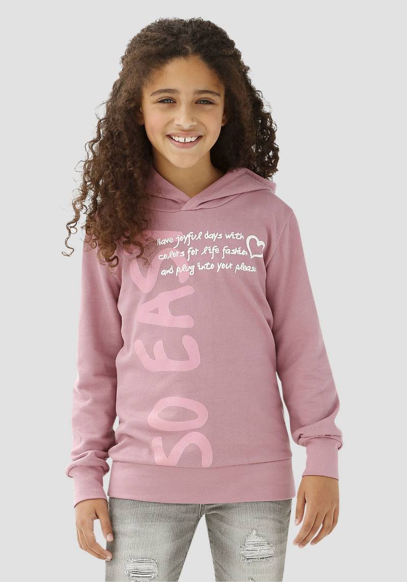 KIDSWORLD Kapuzenshirt »SO EASY - Print«, in längerer Form von KIDSWORLD