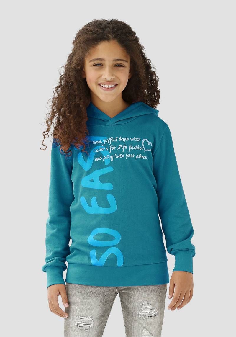 KIDSWORLD Kapuzenshirt »SO EASY - Print«, in längerer Form von KIDSWORLD