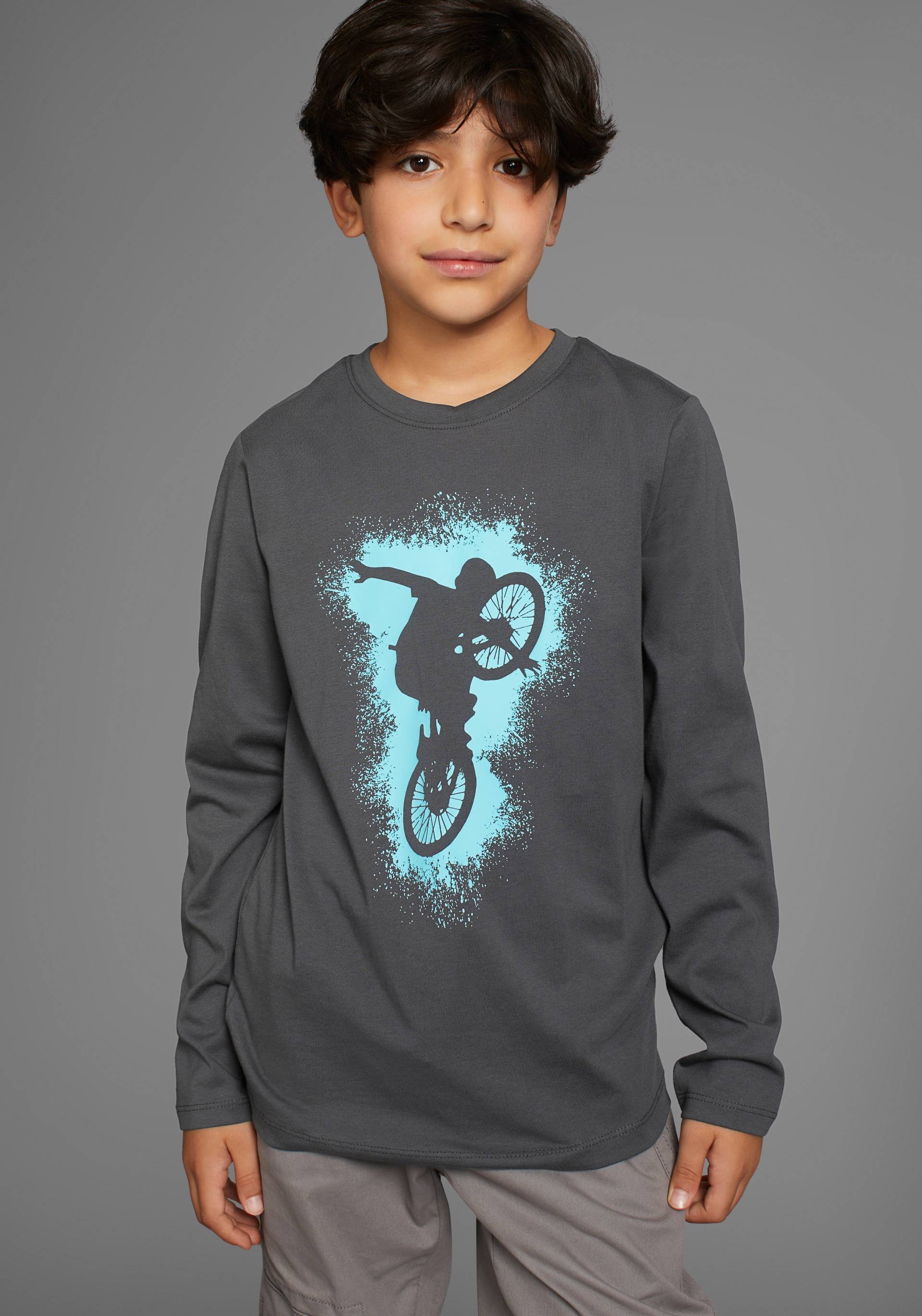 KIDSWORLD Langarmshirt »BIKER«, lässiger Druck für Jungen von KIDSWORLD