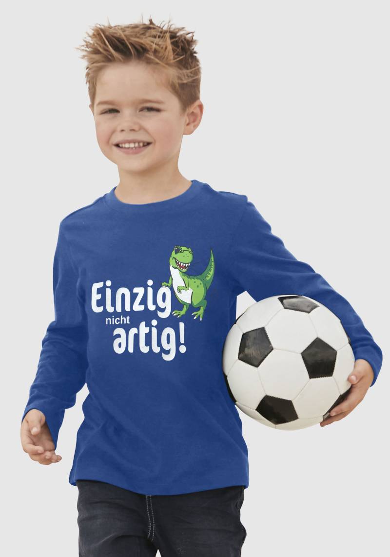 KIDSWORLD Langarmshirt »EINZIG NICHT ARTG!«, Langarm, Basic-Passform, bedruckt, Rundhalsausschnitt von KIDSWORLD