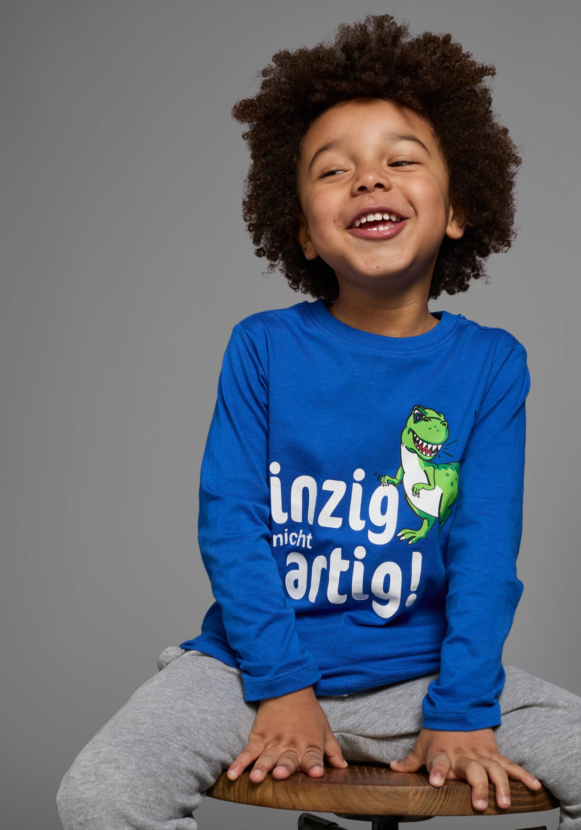 KIDSWORLD Langarmshirt »EINZIG NICHT ARTG!«, Spruch von KIDSWORLD