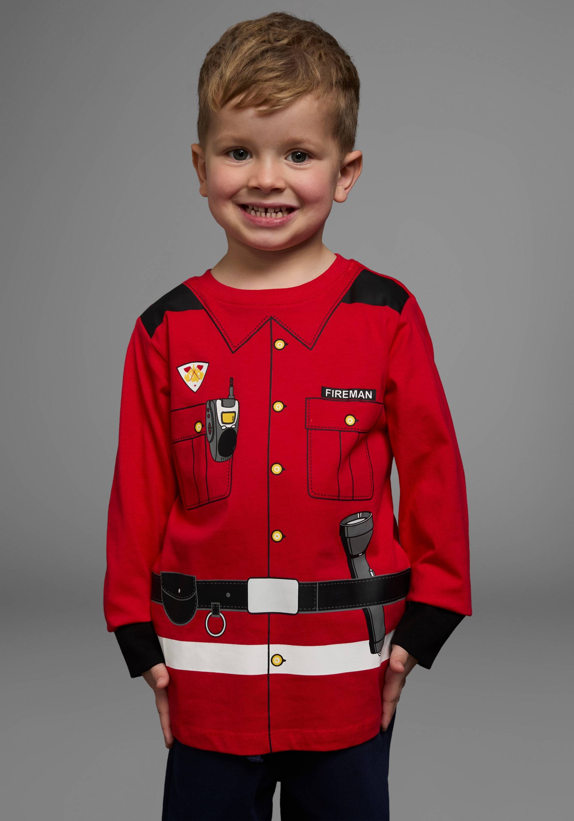 KIDSWORLD Langarmshirt »FEUERWEHR«, Uniform-Druck von KIDSWORLD