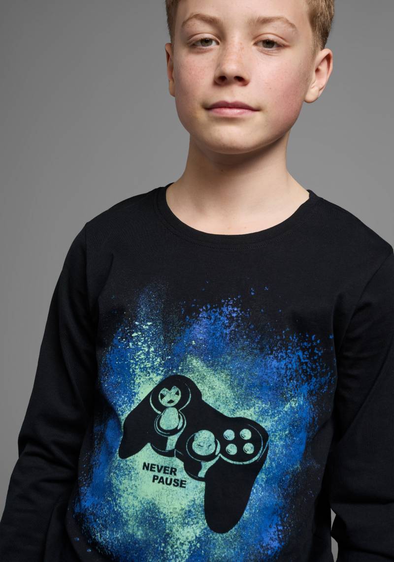 KIDSWORLD Langarmshirt »GAMER«, Langarm, Basic-Passform, mit trendigem Aufdruck von KIDSWORLD