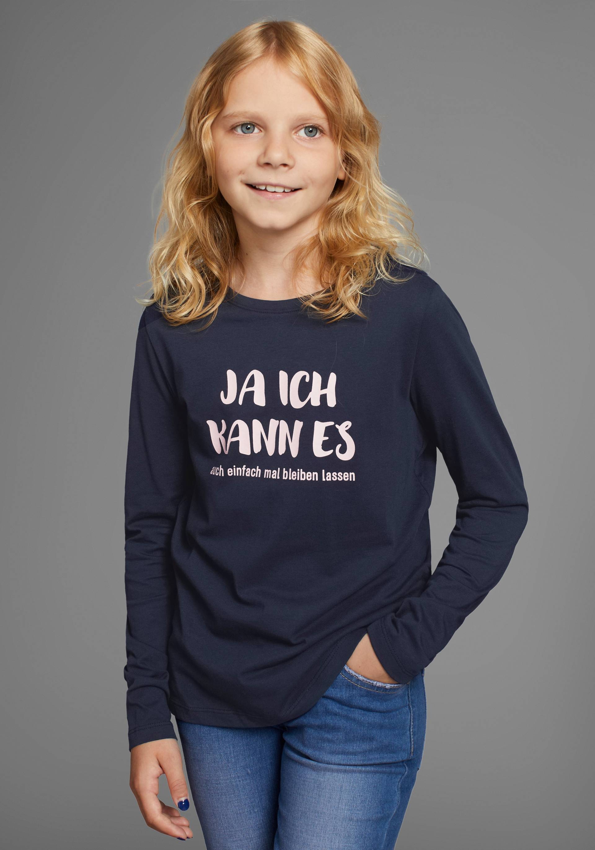 KIDSWORLD Langarmshirt »Ja ich kann es ... - Spruch«, Sprücheshirt für Mädchen KIDSWORLD Langarmshirt »Ja ich kann es ... - Spruch«, Sprücheshirt für Mädchen von KIDSWORLD