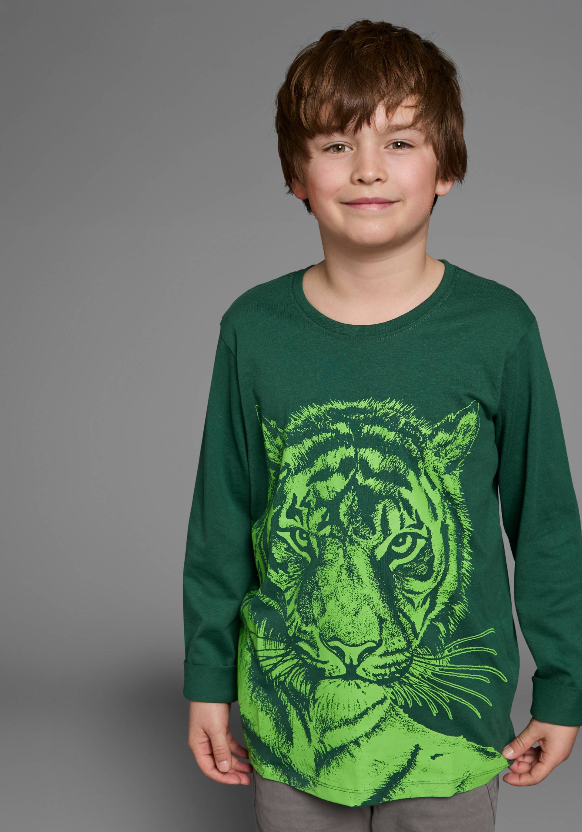 KIDSWORLD Langarmshirt »NEON TIGER«, starker Druck für Jungen von KIDSWORLD