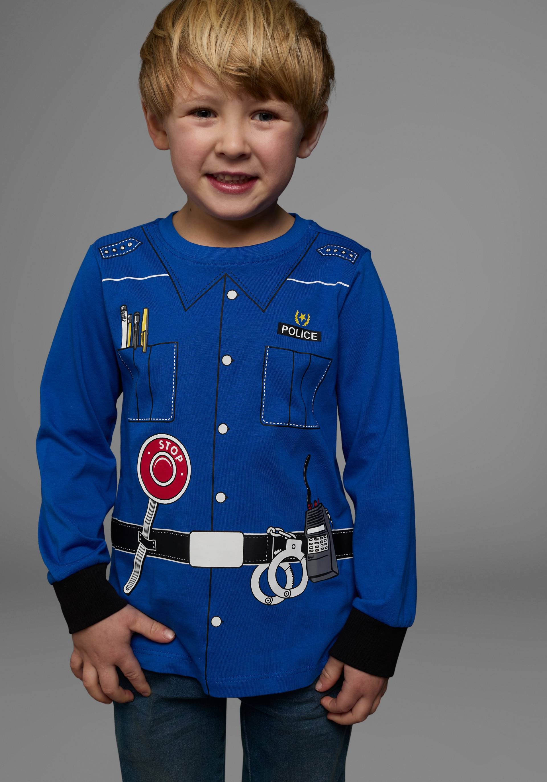 KIDSWORLD Langarmshirt »POLIZEI«, Uniform-Druck von KIDSWORLD