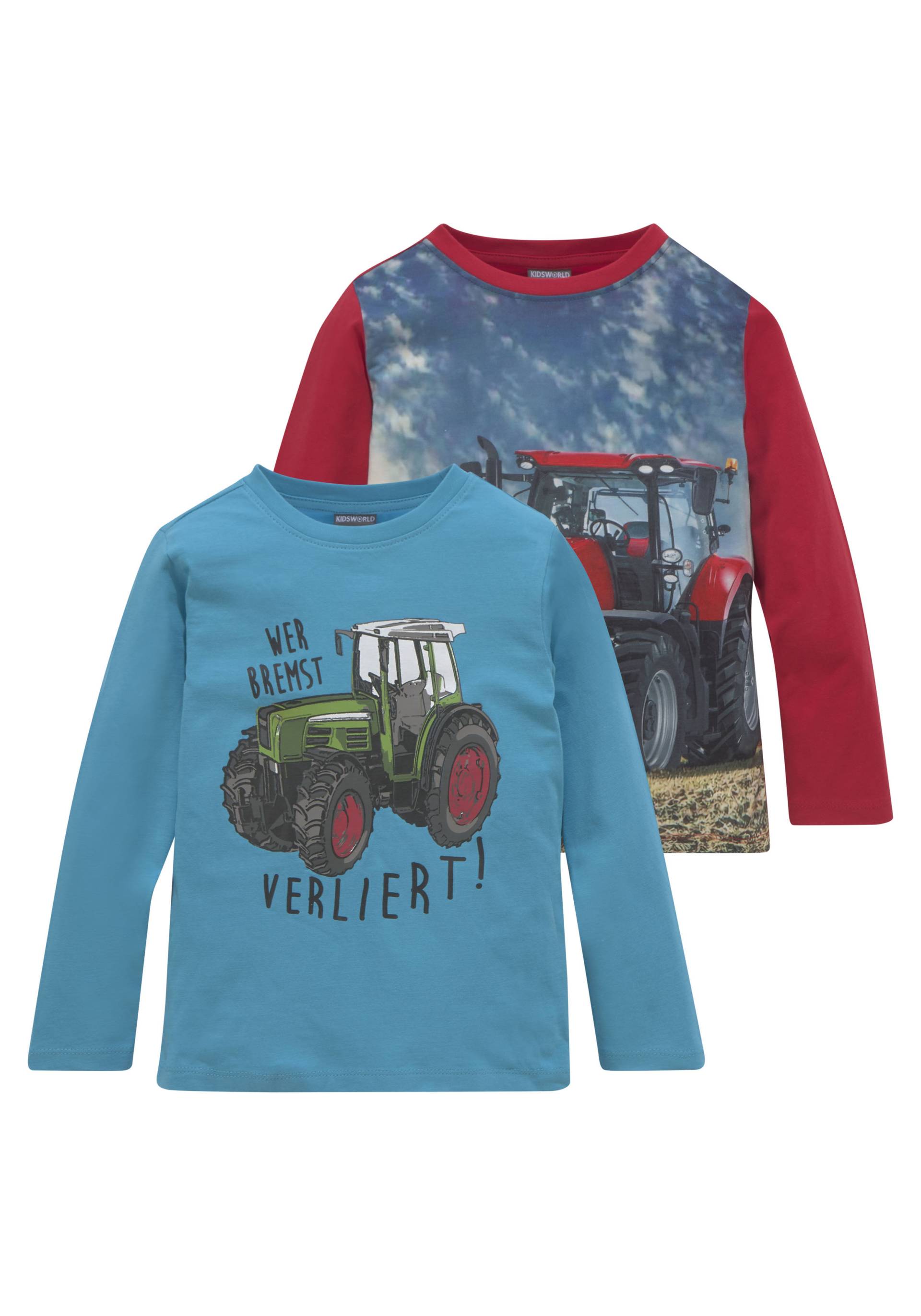 KIDSWORLD Langarmshirt »Traktoren«, mit 1x Fotodruck von KIDSWORLD