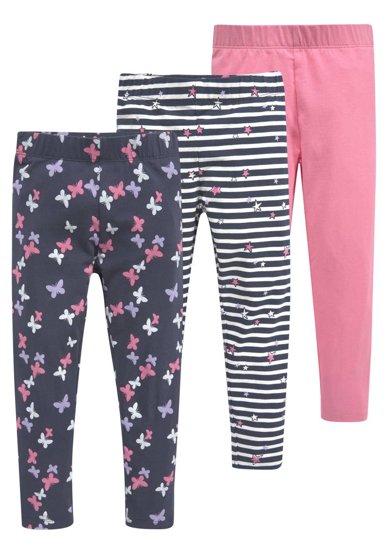 KIDSWORLD Leggings »3er Pack Leggings für kleine Mädchen«, (Packung, 3 tlg., 3er-Pack), mit unterschiedlichen Mustern und Farben von KIDSWORLD