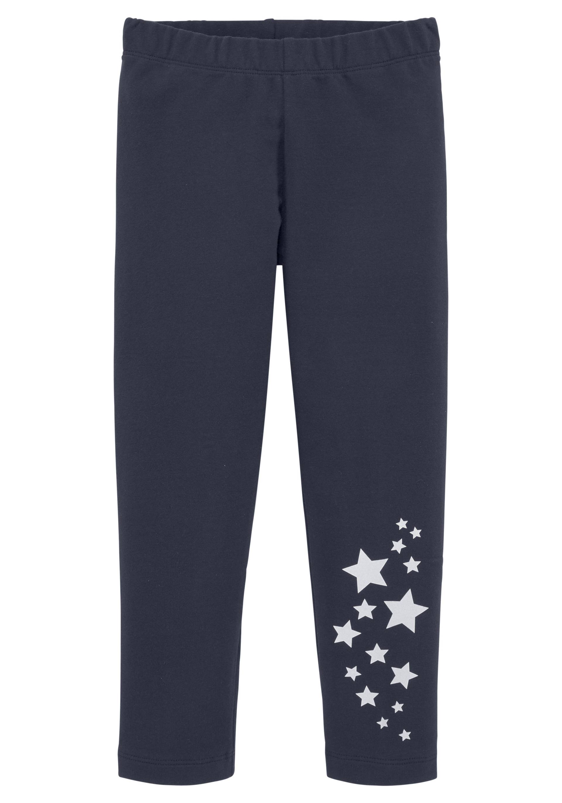 KIDSWORLD Sweatleggings »Leggings aus Sweatware für kleine Mädchen«, mit reflektierenden Sternen am Bein von KIDSWORLD