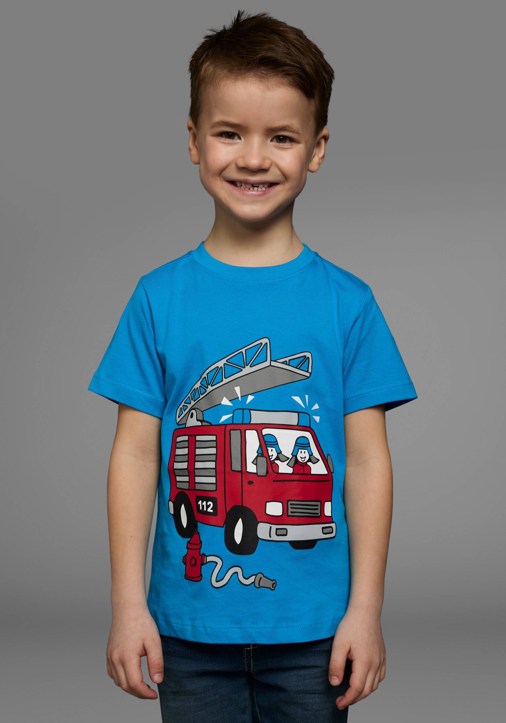 KIDSWORLD T-Shirt »Mit coolem FEUERWEHR Druck«, Für kleine Feuerwehr-Freunde von KIDSWORLD