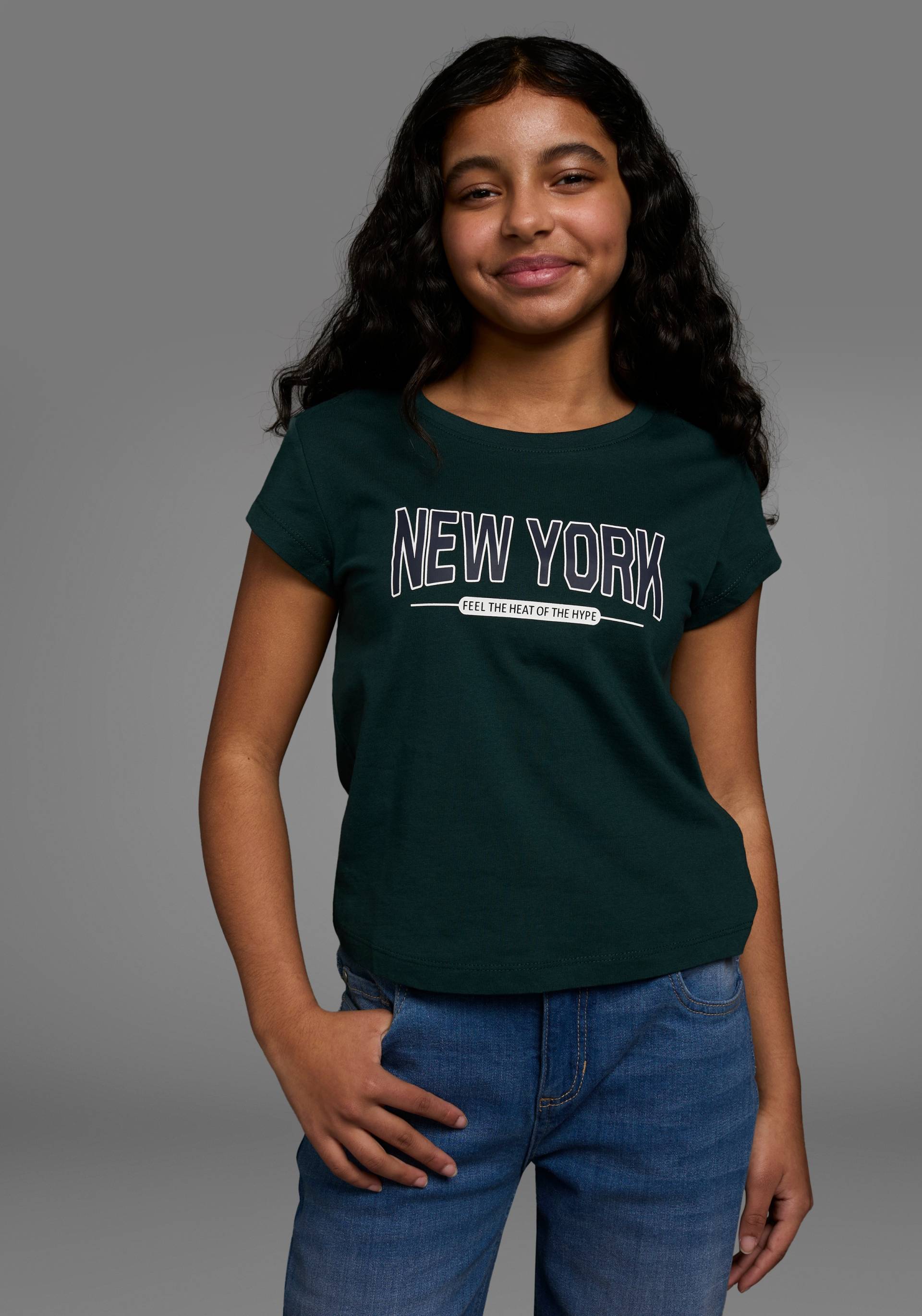 KIDSWORLD T-Shirt »New York - Print«, Kurzarm, gerade Passform, mit stylischem Druck von KIDSWORLD