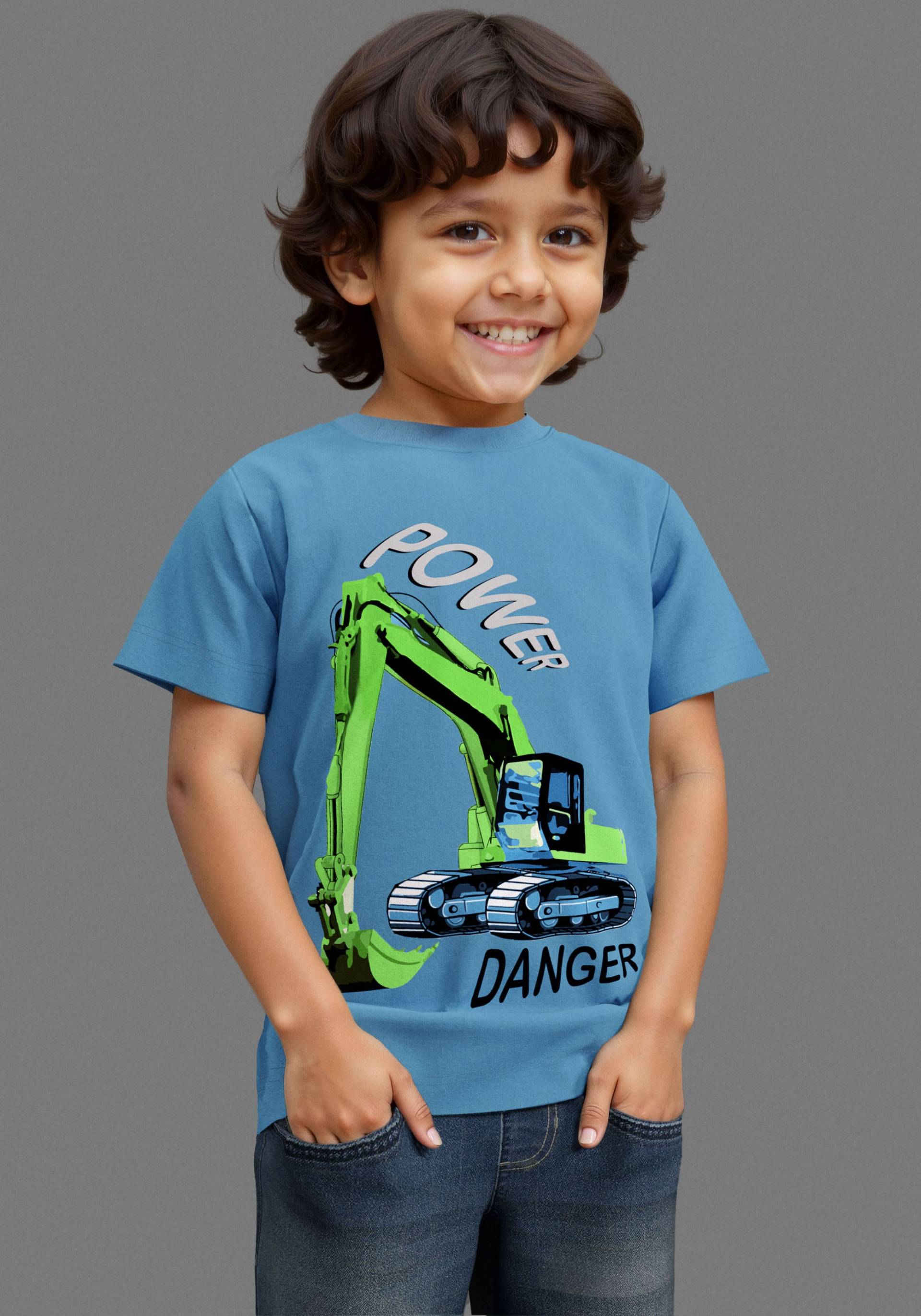 KIDSWORLD T-Shirt »BAGGER«, lässiger Kran-Print von KIDSWORLD