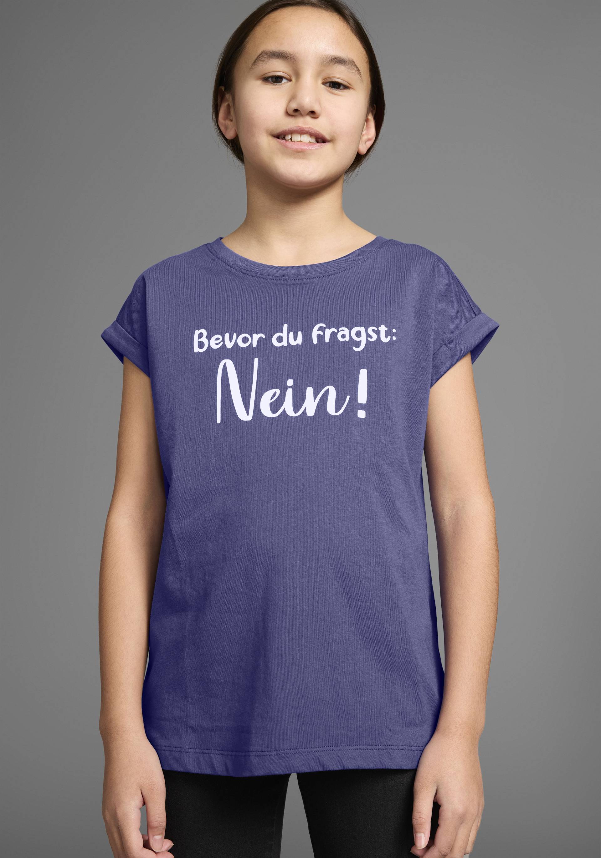 KIDSWORLD T-Shirt »Bevor Du fragst: NEIN!«, Kurzarm, mit Print, Rundhalsausschnitt von KIDSWORLD