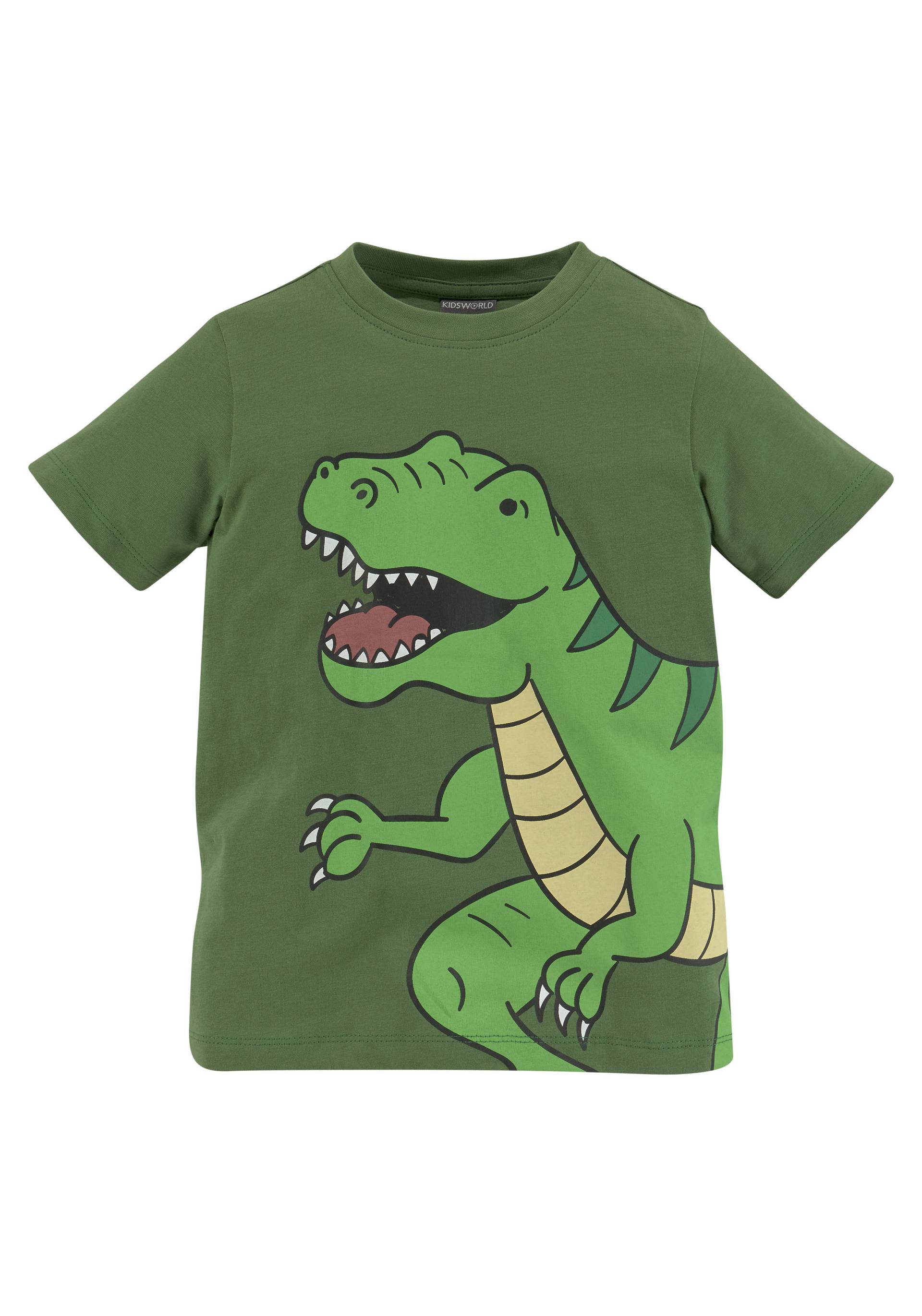 KIDSWORLD T-Shirt »DINOSAURIER«, Kurzarm, Basic-Passform, bedruckt, Rundhalsausschnitt von KIDSWORLD