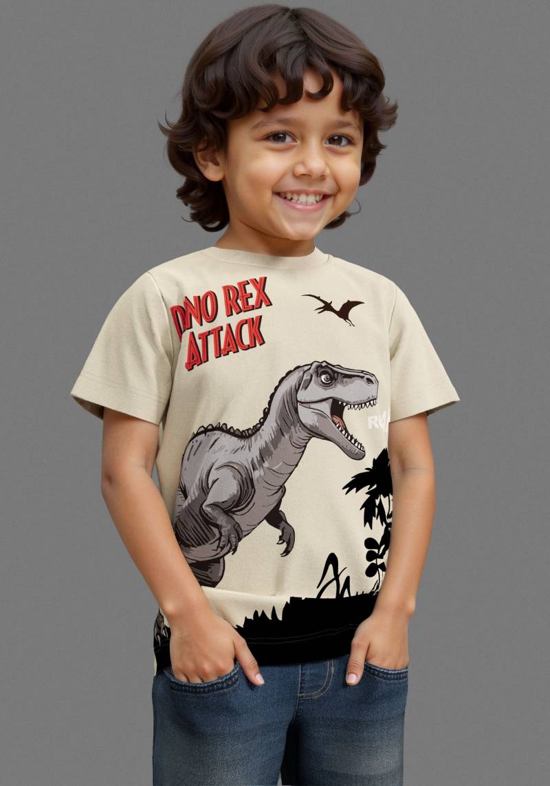 KIDSWORLD T-Shirt »Druck: DINO REX ATTACK«, mit grossem Saum-Druck von KIDSWORLD