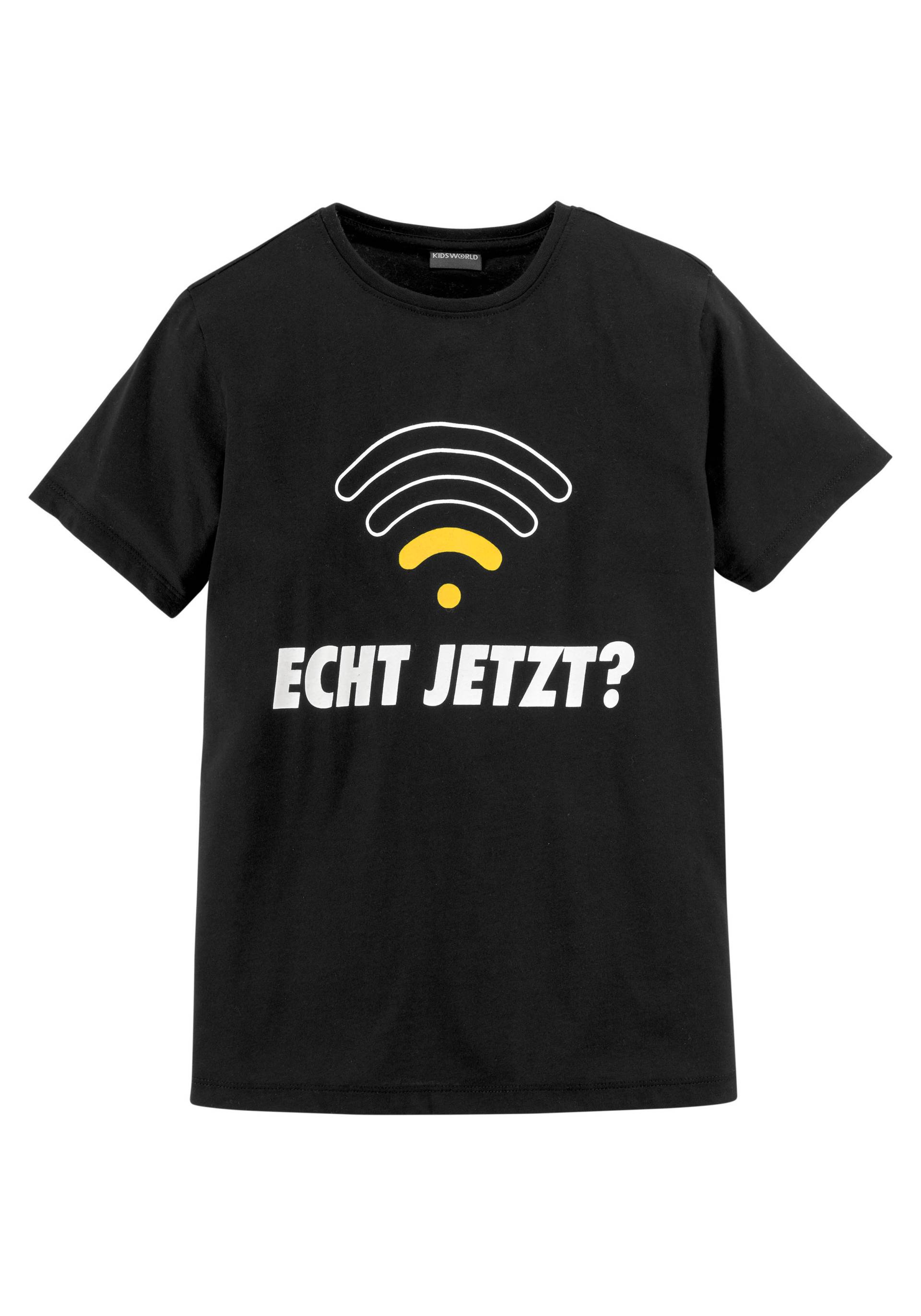 KIDSWORLD T-Shirt »ECHT JETZT?«, Kurzarm, Basic-Passform, bedruckt, Rundhalsausschnitt von KIDSWORLD