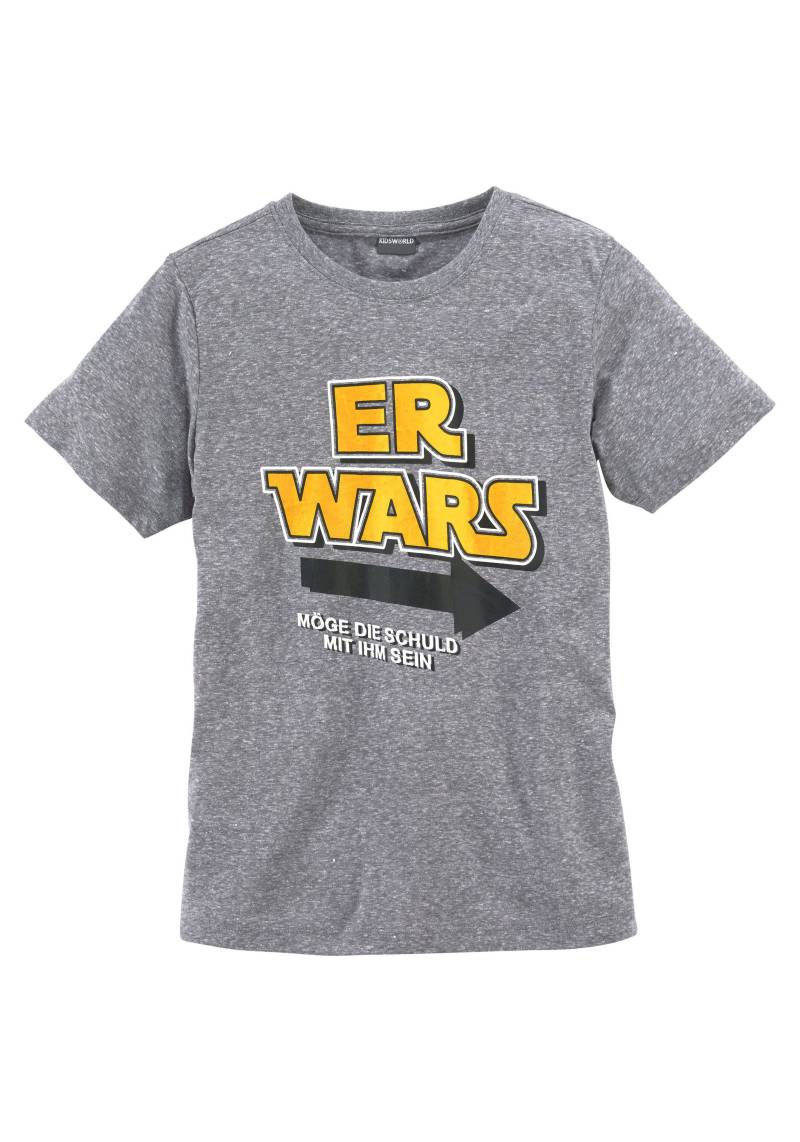 KIDSWORLD T-Shirt »ER WARS«, Langarm, Basic-Passform, trendiger Print, Rundhalsausschnitt von KIDSWORLD