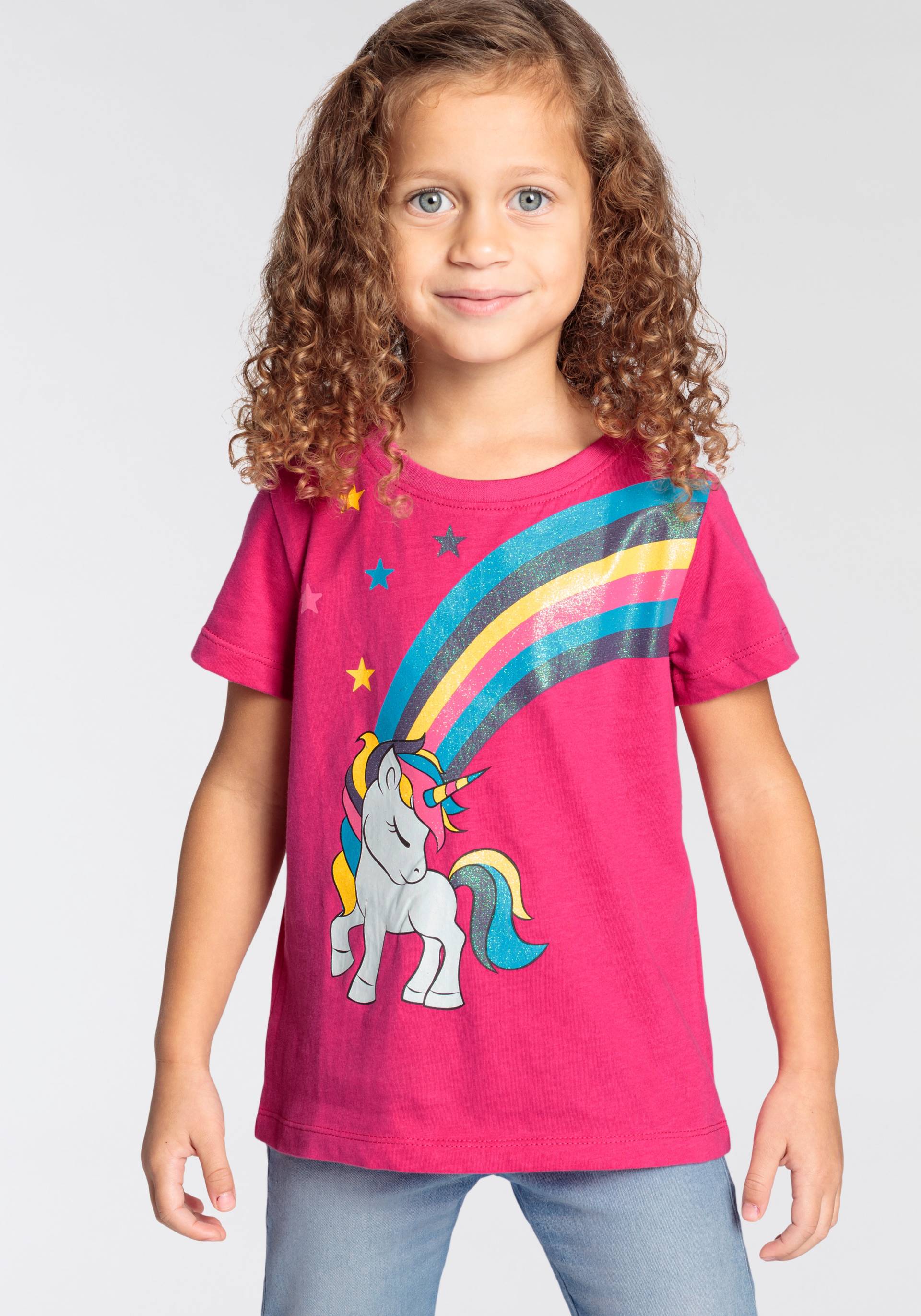 KIDSWORLD T-Shirt »Einhorn mit Regenbogen«, für kleine Mädchen von KIDSWORLD