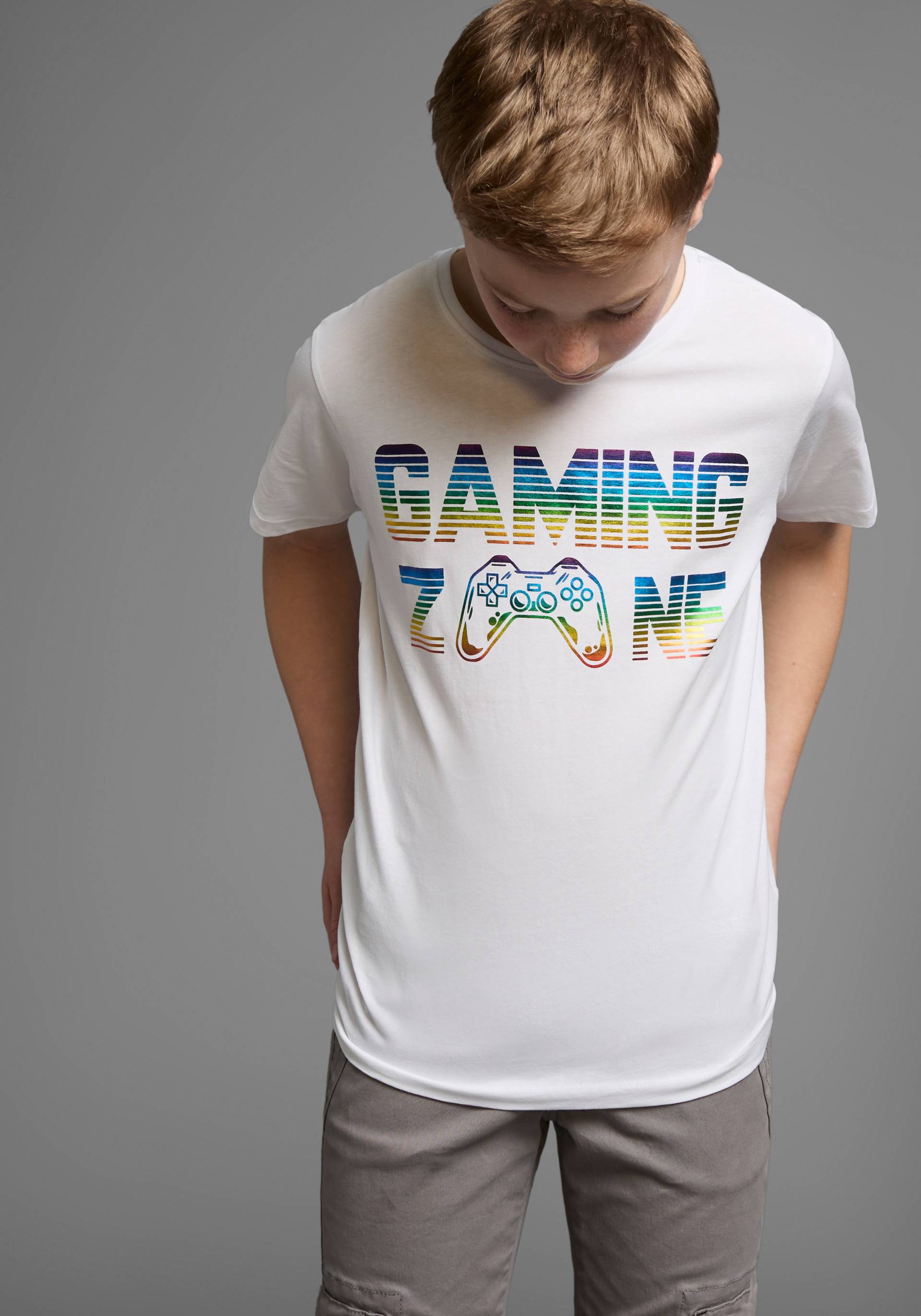 KIDSWORLD T-Shirt »GAMING ZONE«, Kurzarm, Basic-Passform, bedruckt, Rundhalsausschnitt von KIDSWORLD