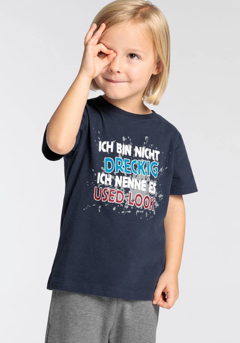 KIDSWORLD T-Shirt »ICH BIN NICHT DRECKIG«, Sprücheshirt für kleine Jungen von KIDSWORLD