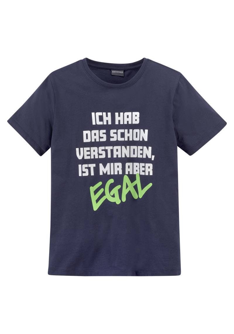 KIDSWORLD T-Shirt »ICH HAB DAS SCHON VERSTANDEN...«, Kurzarm, Basic-Passform, bedruckt, Rundhalsausschnitt von KIDSWORLD