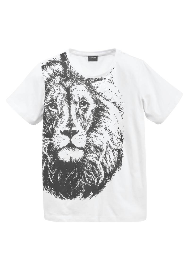 KIDSWORLD T-Shirt »Mit coolem LÖWEN-Print«, grosser Tierprint von KIDSWORLD